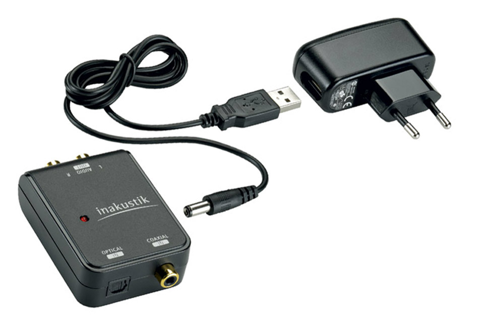 Inakustik Digital Audio Konverter Umwandler RCA Toslink Cinch Optisch Koax 241 