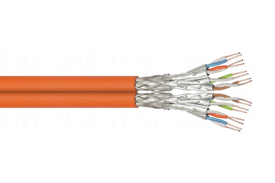 ACCL 15Ft Cat.8 S/FTP Ethernet Network Cable Orange 24AWG 1 Pack