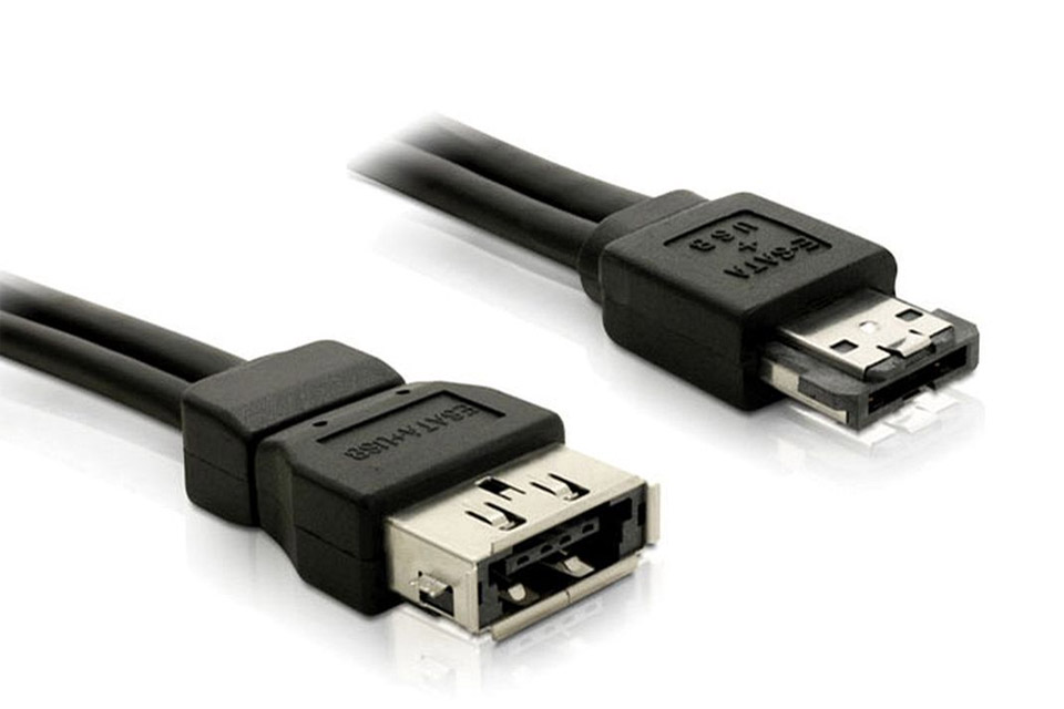 E-SATA eSATA Male to Male Extension Data Transfer Cable Cord 50cm for Portable Hard Drive,Total About 50cm 