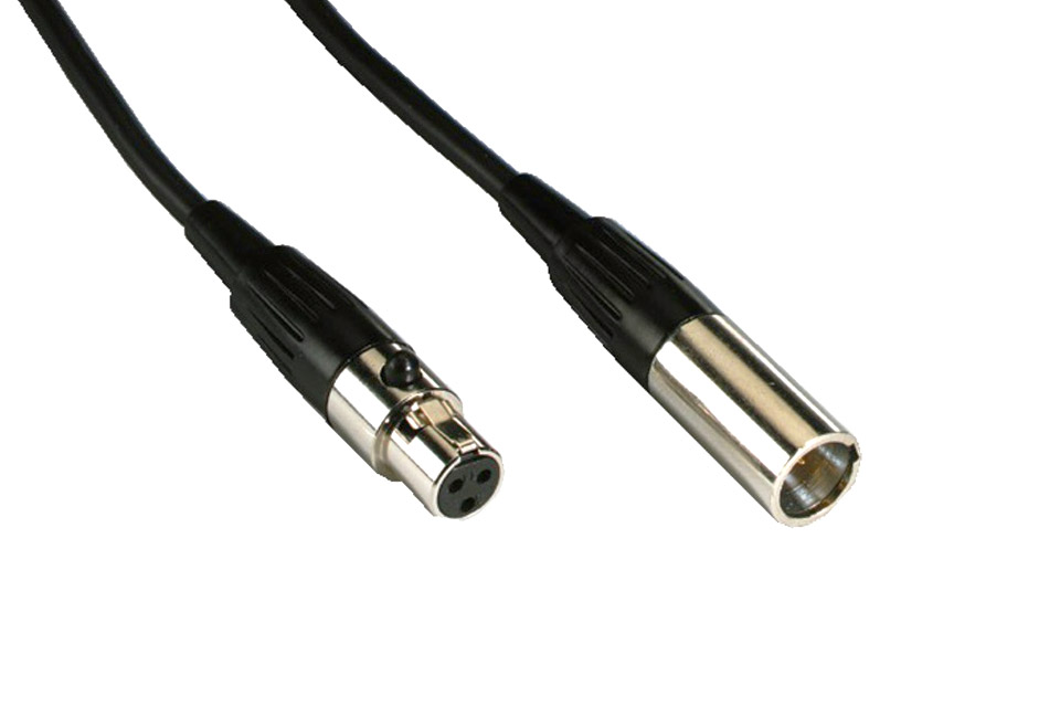 3.3 FT Devinal Mini XLR to XLR Cable Female Mini XLR to Regular XLR Male Adapter 
