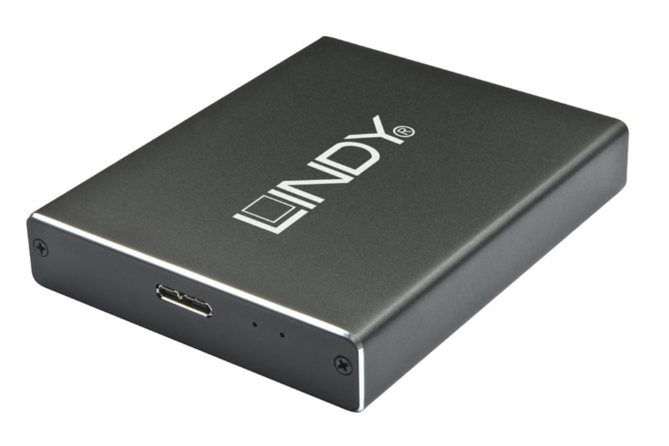Lindy Dual M.2 SSD RAID Harddisk enclosure for USB 3.2 Gen 2