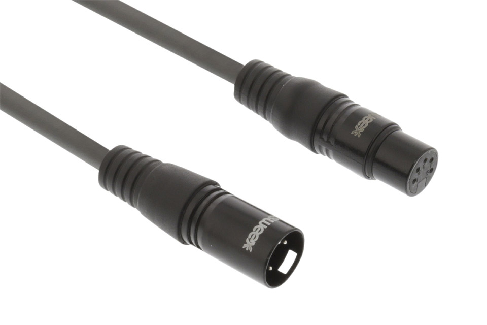 XLR Plug to Socket Professional DMX Lighting Leads 20.0m