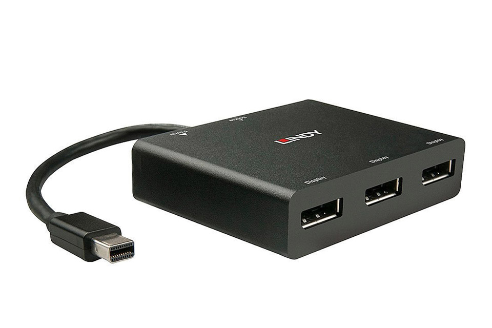 LINDY 2 Port Mini DP to DisplayPort 1.2 MST Hub