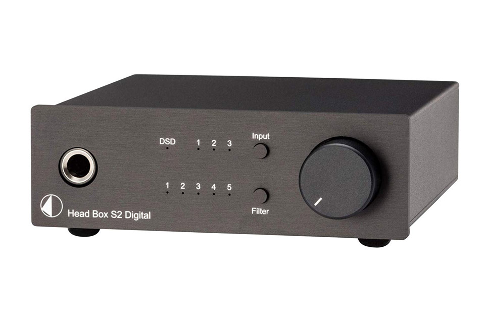 Black Pro-Ject Head Box S2 Digital Headphone Amplifier and DAC 