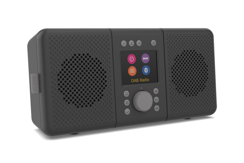ELAN CONNECT+ All-In-One Stereo Internetradio mit DAB und Bluetooth 5.0 Charcoal DAB/DAB+ & UKW-Radio, Internetradio, TFT Display, 20 Senderspeicher, Musikstreaming, Podcasts 
