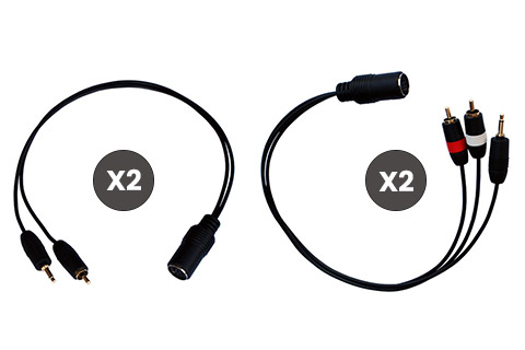AV-advance 5.1 surround Phono + Trigger to Powerlink kit (6x Phono RCA male, 4x MiniJack - 4x 8 pin DIN female)