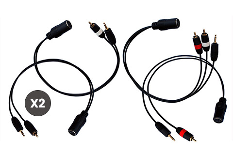 AV-advance 5.1 surround Phono + Trigger to Powerlink kit (6x Phono RCA male, 5x MiniJack - 5x 8 pin DIN female)