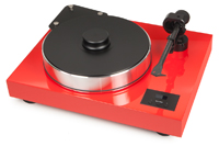 Pro-Ject Xtension 10 Evolution skivspelare med tonearm i kolfiber, röd högglans