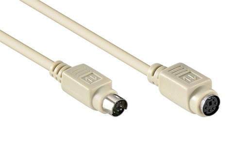 Premium Material PS/2 Male to PS/2 Female JINGZ 6 Pin PS/2 Keyboard/Mouse Extender Cable 