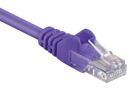 Network cable, Cat 5e UTP, purple