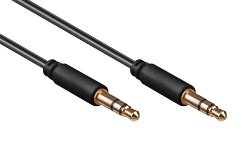 Prolunga Audio Manhattan Cavo AUX Maschio/femmina, Jack 3,5 Mm, 1 Metro, Nero