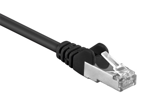 Network cable, Cat 5e F-UTP, Black
