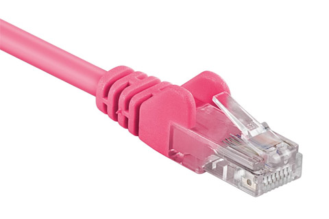 Network cable, Cat 5e UTP, pink