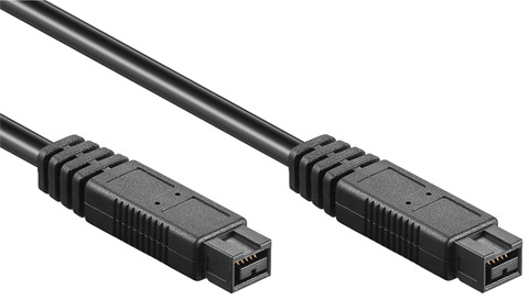 FireWire 800-kabel (9-polig - 9-polig), svart | 5 meter