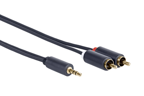 3,5mm. - 2x RCA cable