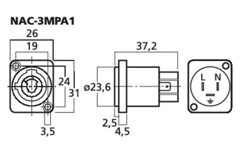 Neutrik NAC-3MPA1 measurements