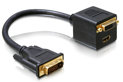 DVI til HDMI og DVI splitter