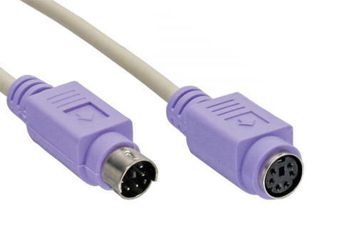 PS2 forlaengerkabel med violet stik