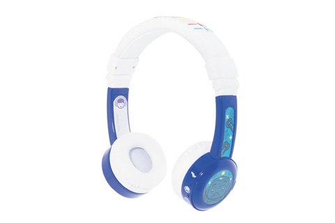 BuddyPhones OnanOff InFlight foldbar børne hovedtelefoner, blå