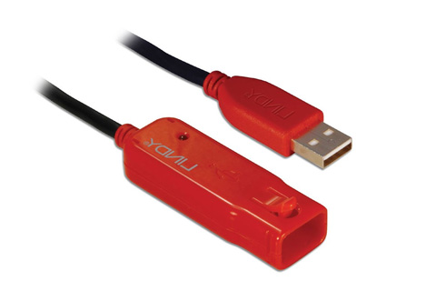Lindy USB 2.0 aktivt forlængerkabel | 12 meter