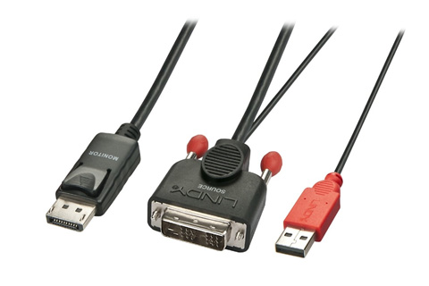 Lindy DVI-D til DisplayPort kabel