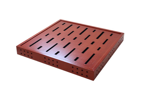 Semi-bekl�dt absorber panel der kan anvendes til kontrolleret og effektiv absorbering af frekvenser mellem 200-800Hz. 