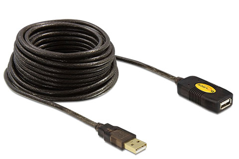 USB 2.0-förstärknings-/förlängningskabel | 10 meter