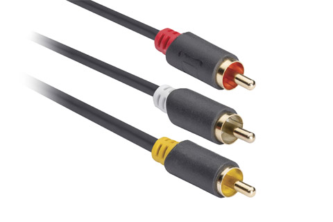 König composite video cable (3x RCA male - 3x RCA male)