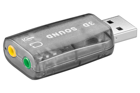 USB 2.0 lydkort til lyd og mikrofon