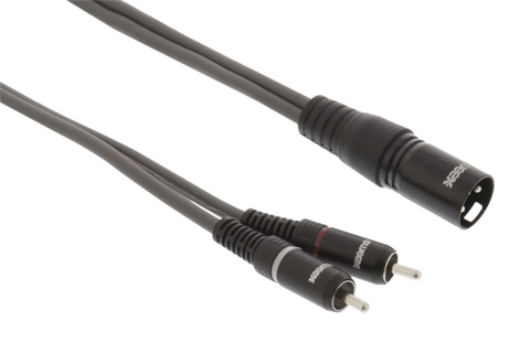 Sweex XLR han til 2x RCA han