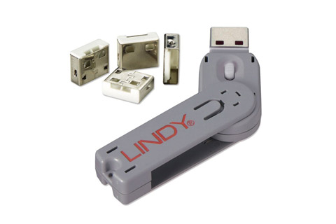 Lindy USB portblocker, hvid
