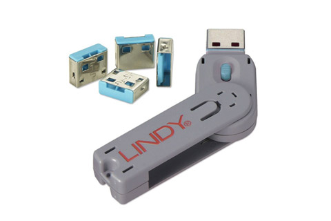 Lindy USB portblocker, blå