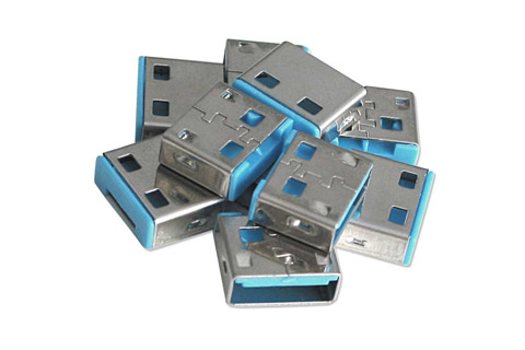 Lindy USB Port Blocker, blå, 10 stk. pakke