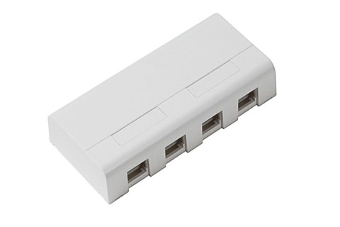 LK Actassi® mounting box for 4 outputs, white