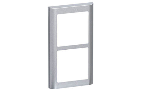 LK FUGA Softline® Design Frame 63, 2x 1 module (no. 560D7020), alu silver