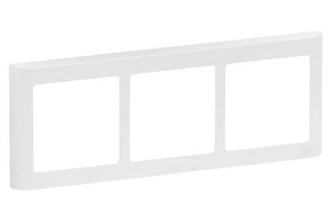 LK FUGA Softline® Design Frame 63, 3 module vandret (no. 560D6230), white