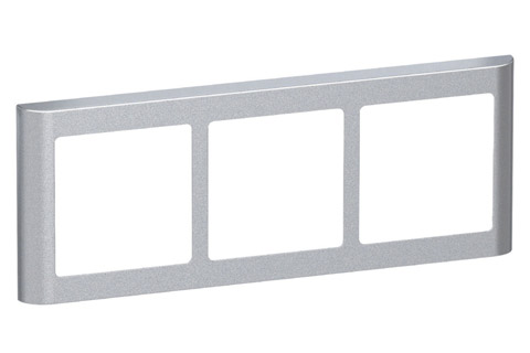 LK FUGA Softline® Design Frame 63, 3 module vandret (no. 560D7230), alu silver