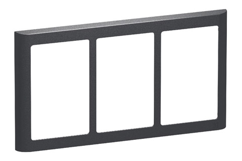 LK FUGA Softline® Design Frame 63, 3x1,5module (no. 560D8315), charcoal grey