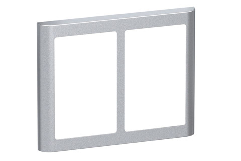 LK FUGA Softline® Design Frame 63, 2x1,5module (no. 560D7215), alu silver