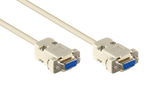 D-SUB 9-pin connector cable; hun/hun; serial 1:1
