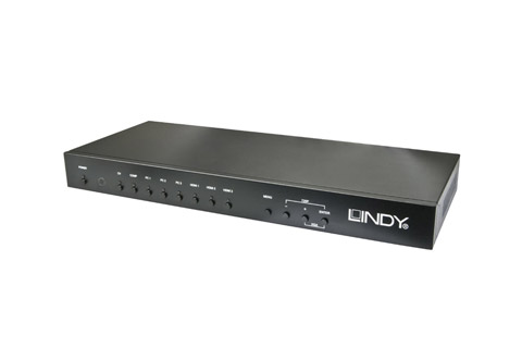 Lindy 8 ports præsentations switch - Front