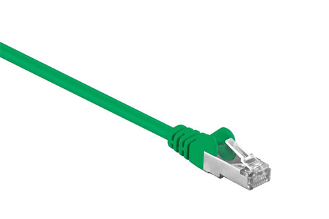 CAT 5e SF/UTP network cable (AWG 26/7, CU stranded), green, 0.25 meter