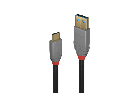 Lindy Anthra line USB-A til C 5A kabel