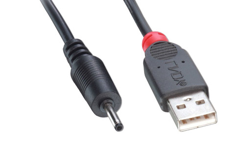Lindy USB til DC lavvoltsstik (0,70 x 2,50mm)