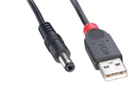 USB A to DC plug power cable icon