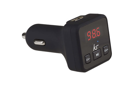 Kitsound FM transmitter for car and mic - Front and side