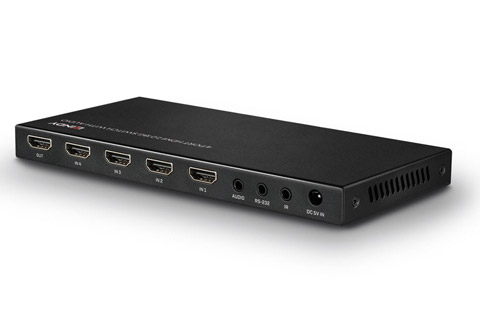Lindy 4 Port HDMI 2.0 18G Switch with Audio - Back side