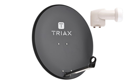 Triax TDS 65A (1 pos, 2 user) Parabolantenne 60x 66 cm. kit til 1 position og 2 brugere