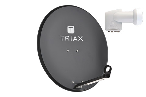 Triax TDS 65A (1 pos, 4 user) Parabolantenne 60x 66 cm. kit til 1 position og 4 brugere