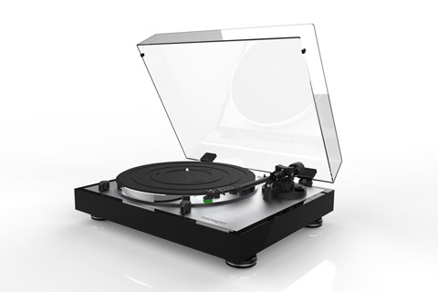 Thorens TD 402 DD turntable with TP72 tonearm and AT VM95E pick-up cartridge, black